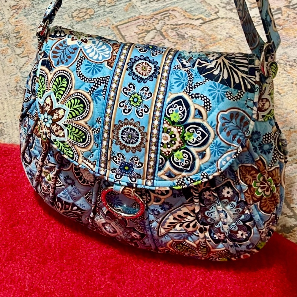 “Blue Bali” Vera Bradley Saddle Up Women's Bag